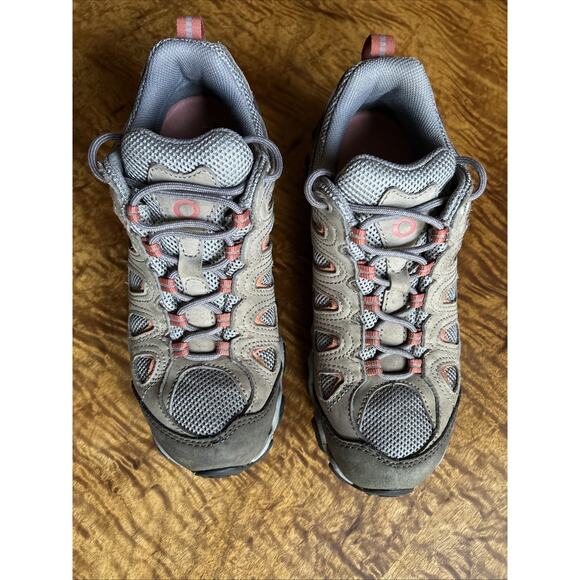 Oboz Sawtooth II Low Women’s Sz 9 Gray Mesh/brown Leather Hiking Shoes Boots - Picture 10 of 12